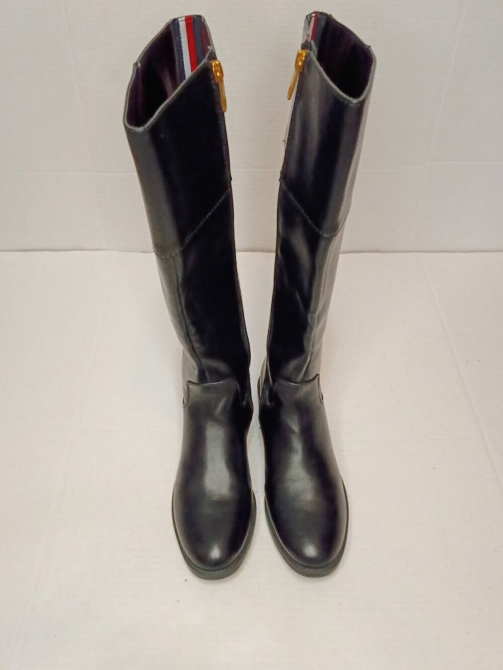 Tommy Hilfiger Twinezza-F Black Knee High Riding Boots Women's Size 7M